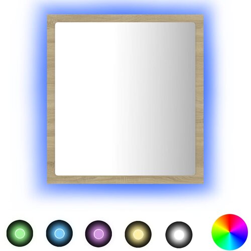 Maison Chic LED opalni&scaron;ko Ogledalo - Zrcalo - Kozmetično ogledalo sonoma hrast 40x8,5x37 cm akril, (21697800) Cene