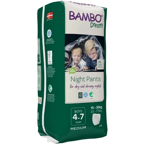 Bambo Nature bambo noćne gaćice dreamy m 4-7god, 15-35kg Slike