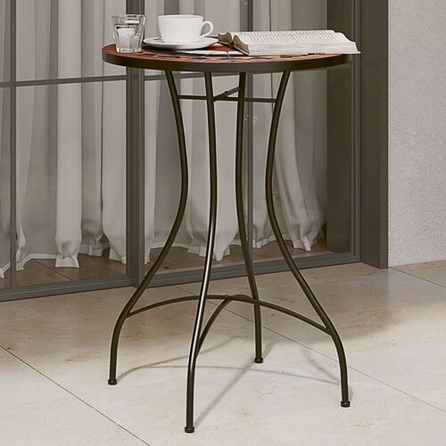 Bistro mizica z mozaikom terakota in bela Ø50x70 cm keramika Cene