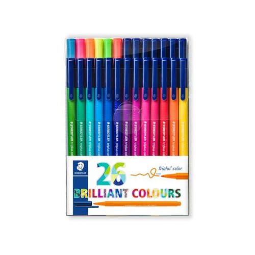 Staedtler Triplus 1 mm, komplet tankega flomastra, 26 barv Cene