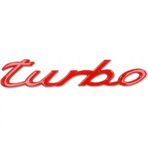Porsche Samolepilni emblem TURBO značka 11,5x2,3 cm Rdeča, (21215271)