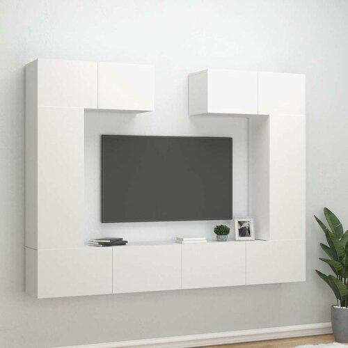  6-dijelni set TV ormarića bijeli od konstruiranog drva Cijene