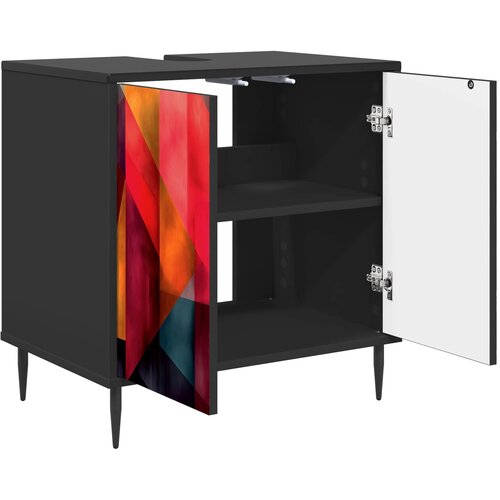  Kupaonski ormar HEESCH Crni hrast 60 x 40 x 61 cm Slike