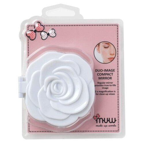 Make Up Works Kompaktno ogledalo u obliku cveta - belo Slike