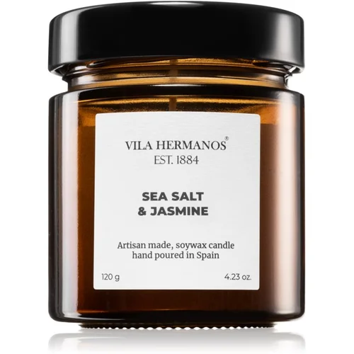 Vila Hermanos Apothecary Sea Salt & Jasmine dišeča sveča 120 g