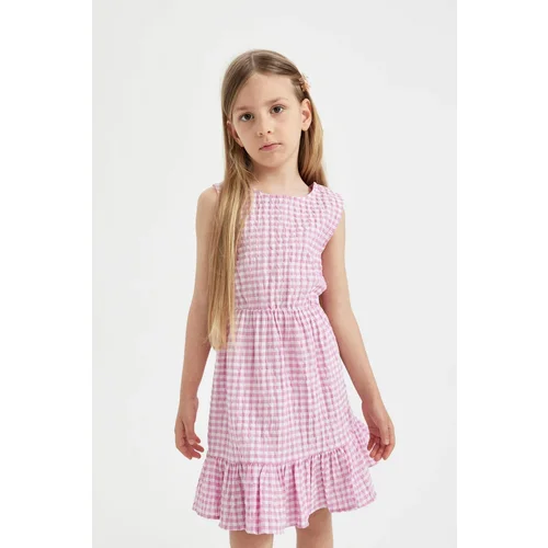 Defacto Girl's Checkered Sleeveless Dress