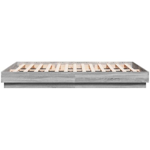  Okvir za krevet boja hrasta 120 x 200 cm od konstruiranog drva Slike