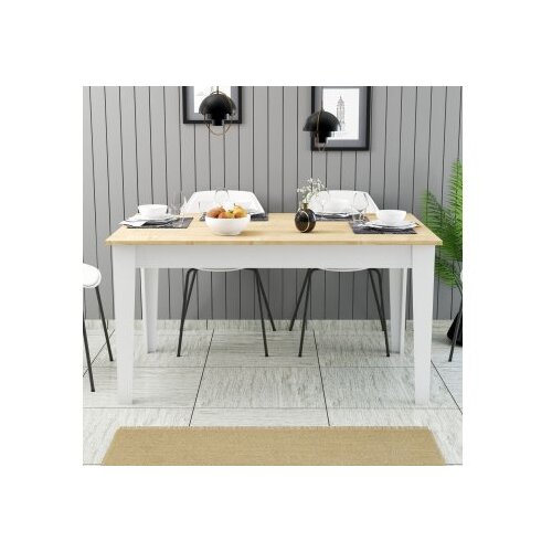 Hanah home trpezarijski sto milan 896 white hrast Slike