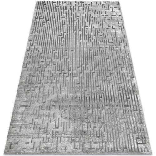 RugsX Preproge Preproga AKRIL VALS 3943 Overdubbed labirint siva 80x300 cm Siva Cene