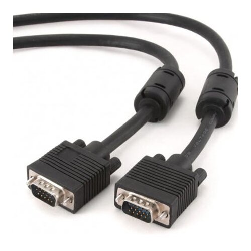  SVGA kabl, CRNI, 15M-15M, dual-shielded, 2xFer 20m, GEMBIRD CC-PPVGA-20M-B Cene