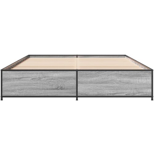  Okvir za krevet boja hrasta 120x190cm konstruirano drvo i metal Slike