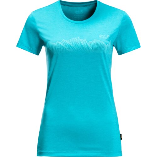 Jack Wolfskin Women's T-shirt Crosstrail Graphic T Dark Aqua Slike