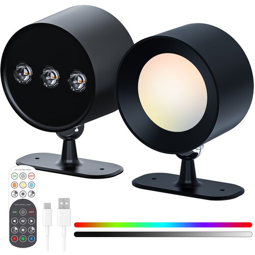 INF Nočna lučka Hill Cat Eye - Črna - RGBCW - USB polnilna, (22108739) Cene