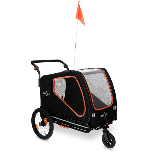 Nomad Tales Spirit kolesarska prikolica, v barvi ebenovine/mandarine - D 145 x &amp;Scaron; 72 x V 102 cm, do 45 kg Slike