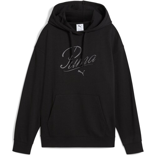 Puma Ženski duks ESS Script Comfort Hoodie TR, Crni Slike