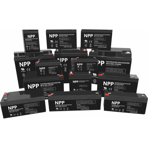 NPP NP12V 9Ah, AGM BATTERY, C20=9AH, T1, 151x65x94x100, 2,5KG, BLACK Slike