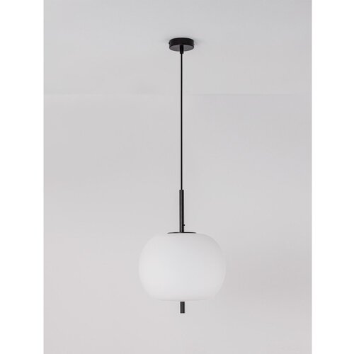 Nova Luce Bijela/crna staklena viseća svjetiljka &amp;oslash; 30 cm Lato &amp;ndash; Slike
