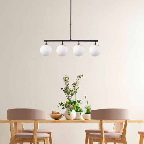 Opviq Fazli - 10425 BlackGoldWhite Chandelier Slike