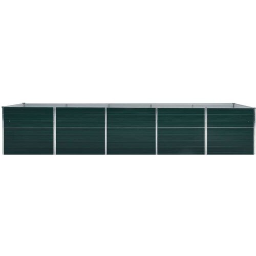 VidaXL Povi&amp;scaron;ena vrtna gredica od pocinčanog čelika 400x80x77 cm zelena Slike
