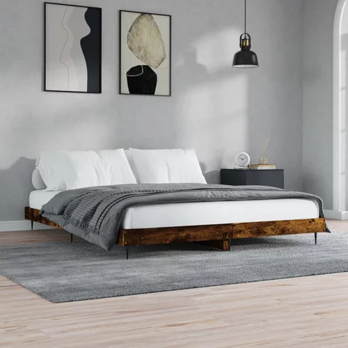 vidaXL Okvir kreveta boja hrasta 140 x 200 cm od konstruiranog drva