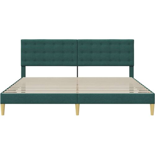  Okvir za krevet Tamnozelena 200 x 200 cm Tkanina - Tamnozelena 200 x 200 cm Slike