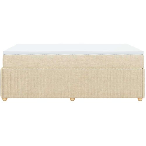 vidaXL Krevet box spring s madracem krem 120 x 190 cm od tkanine Cijene