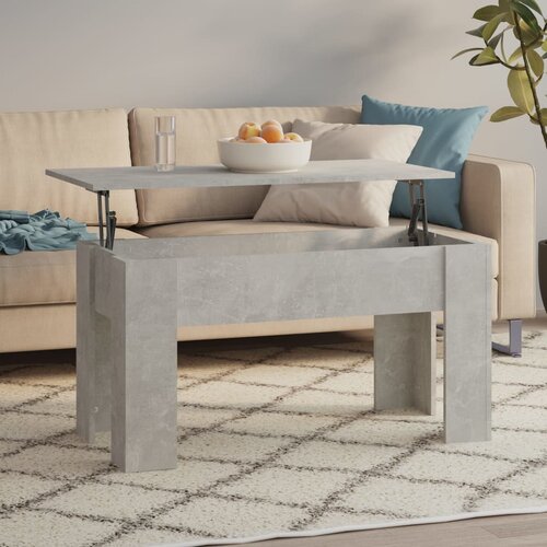 VidaXL Klubska mizica betonsko siva 101x49x52 cm inženirski les Slike
