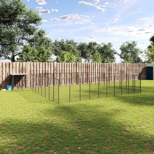  Kavez za pse crni 31,46 m² čelični Cene