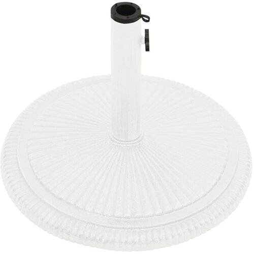 VidaXL Stalak za suncobran bijeli 45 x 45 x 30 cm od lijevanog željeza Slike