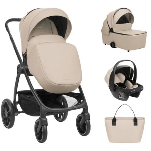Kikka Boo Kolica Modena 3in1 set sa I-SIZE I-Prime autosedi&amp;scaron;tem i tvrdom korpom Beige KKB11279 Slike