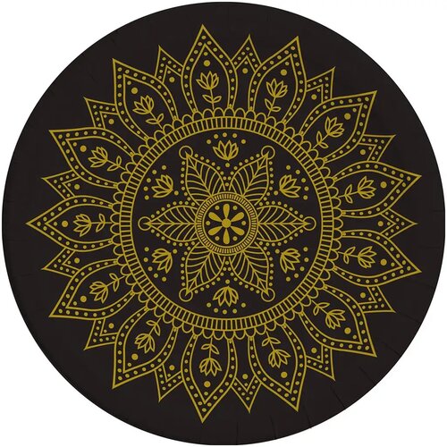 Procos Mandala črno-zlati 8-delni komplet papirnatih krožnikov 23 cm Cene