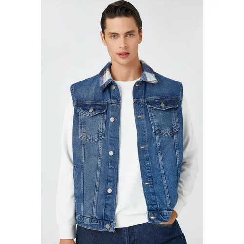 Koton Jacket - Blue - Relaxed fit
