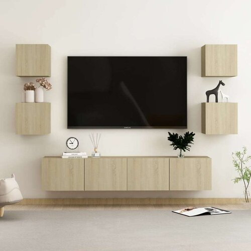 6-dijelni set TV ormarića boja hrasta sonome od iverice Cijene