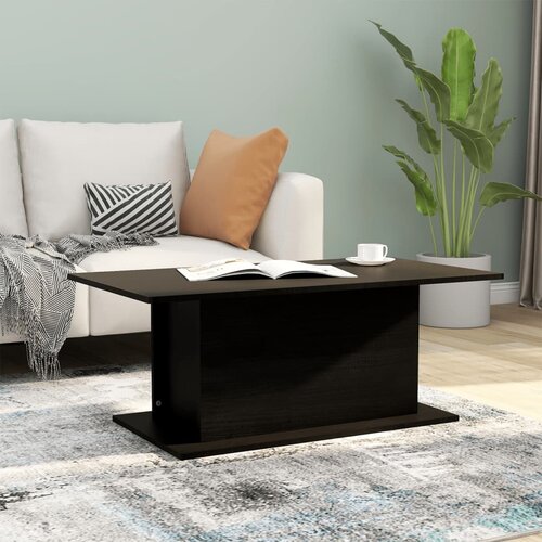 vidaXL Klubska mizica črna 102x55,5x40 cm iverna plošča Cene