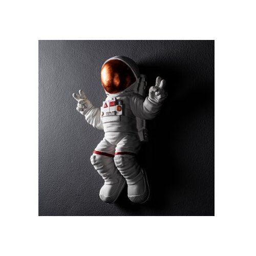 Wallxpert Zidna dekoracija Peace Sign Astronaut-3, 35cmx47cmx10cm, Bijela Slike
