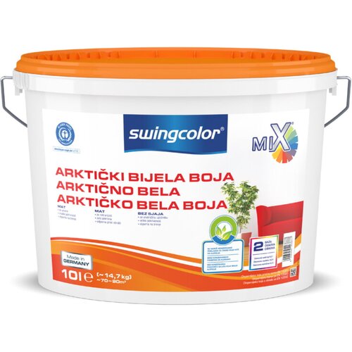 SWINGCOLOR Arktično bela barva (osnovna, 10 l, 70 - 90 m2) Cene