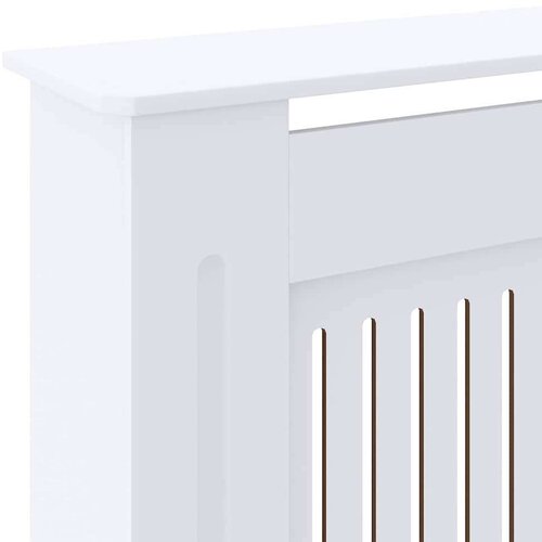 VidaXL pokrivač radijatora 2 pcs bijelo (142-205) x 20.5 x 81.5 cm Slike