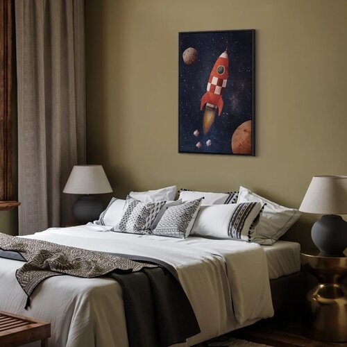  Slika - Into the Unknown by Rocket (1 Part) Vertical 80x120 U crnom drvenom okviru Slike