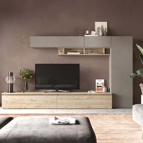 LC Mobili Sodobna siva stenska enota z omarami INFINITY 2.0 900031 Cene