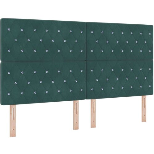  Krevet s podnicom madracem i klupom tamnozelene boje 180x200 cm Slike