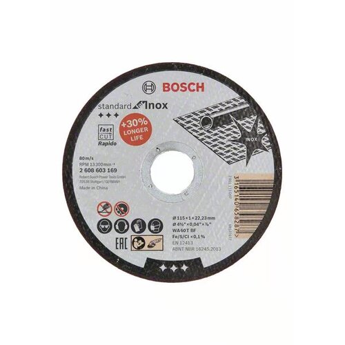  REZNA PLOČA RAVNA STANDARD ZA INOX - RAPIDO WA 60 T BF 115MM BOSCH Cijene