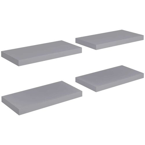 VidaXL plutajuće zidne police 4 kom sive 50 x 23 x 3,8 cm MDF Slike