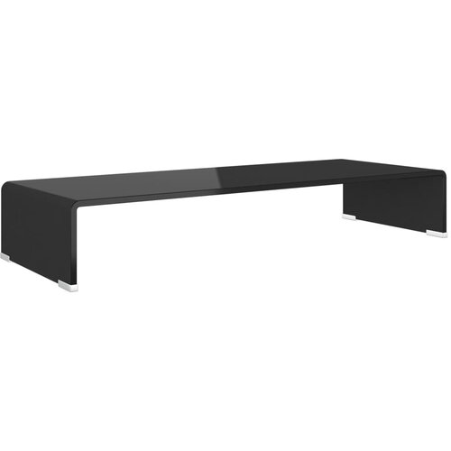 Maison Chic Stojalo za TV / ekran - TV stojalo - Stojalo za ekran stekleno črno 80x30x13 cm, (21698902) Slike