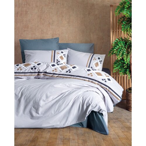 Lessentiel Maison set posteljine double 100% pamuk, 200x220cm, 240x260cm, 4 jastučnice, sivi Cene