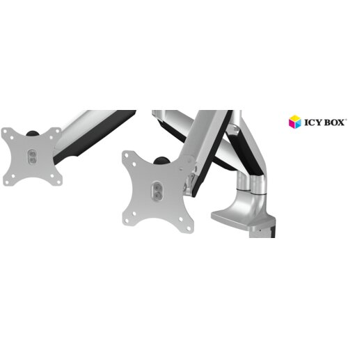 Icybox dvojni namizni nosilec za monitorja do diagonale 32 IB-MS504-T Slike