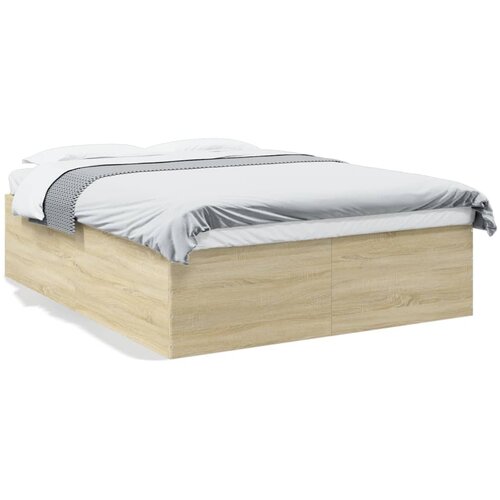 vidaXL Okvir za krevet boja hrasta 150x200 cm konstruirano drvo Cene