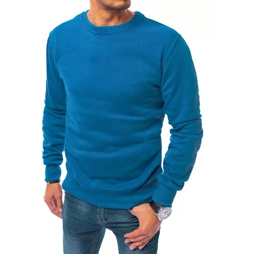 DStreet Bluza męska gładka niebieska BX4983 Cene