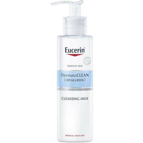 Eucerin dermatoclean mleko za čišćenje lica za suvu i osetljivu kožu 200ml Slike