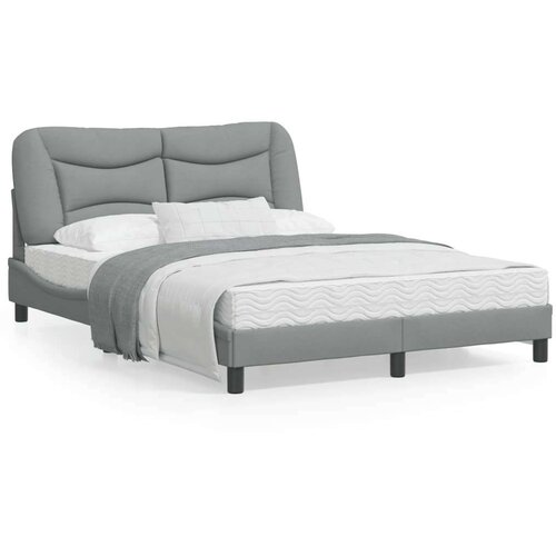  Okvir kreveta s LED svjetlima svjetlosivi 120x200 cm od tkanine Slike