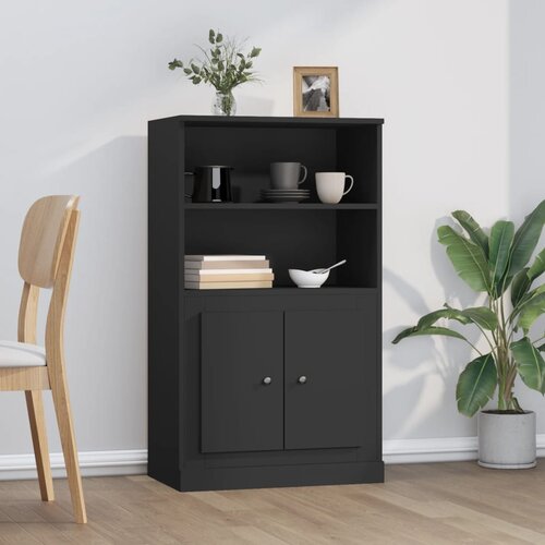 The Living Store Visoka omara črna 60x35,5x103,5 cm inženirski les - Visoka Omarica, (21435532) Slike